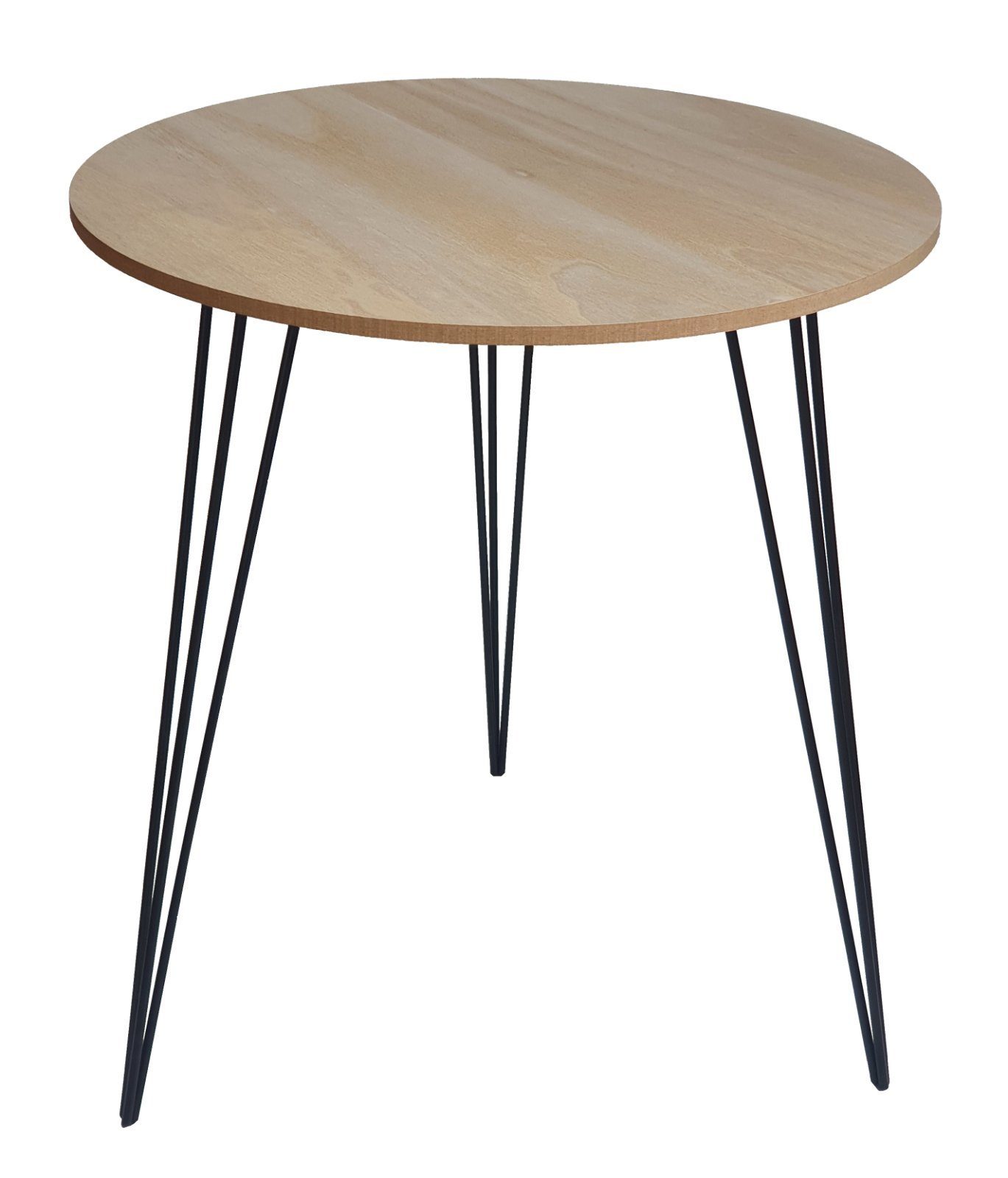 Beistelltisch Couchtisch rund Holz Metall Tisch Nachttisch Holztisch Blumenhocker