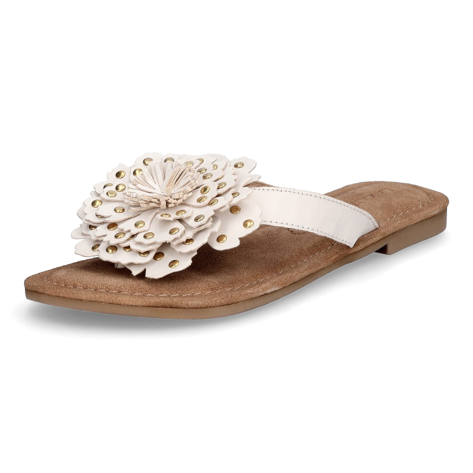 Lazamani Damen Pantolette Kira weiß Pantolette