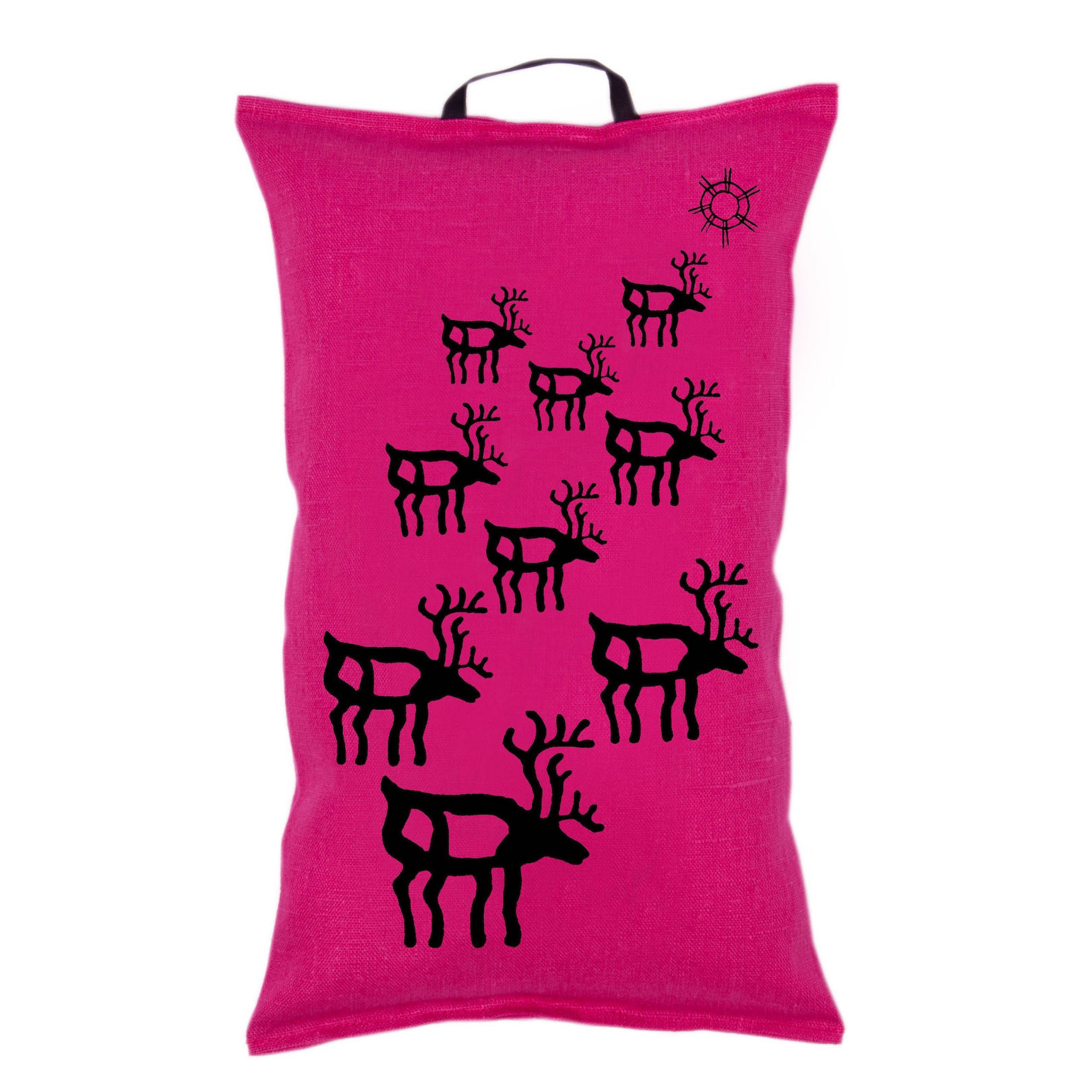 Pikkupuoti Oy Saunakopfstütze Pikkupuoti Oy Saunakissen Rentier Fuchsia finnisches Sauna Kissen, (1-St)
