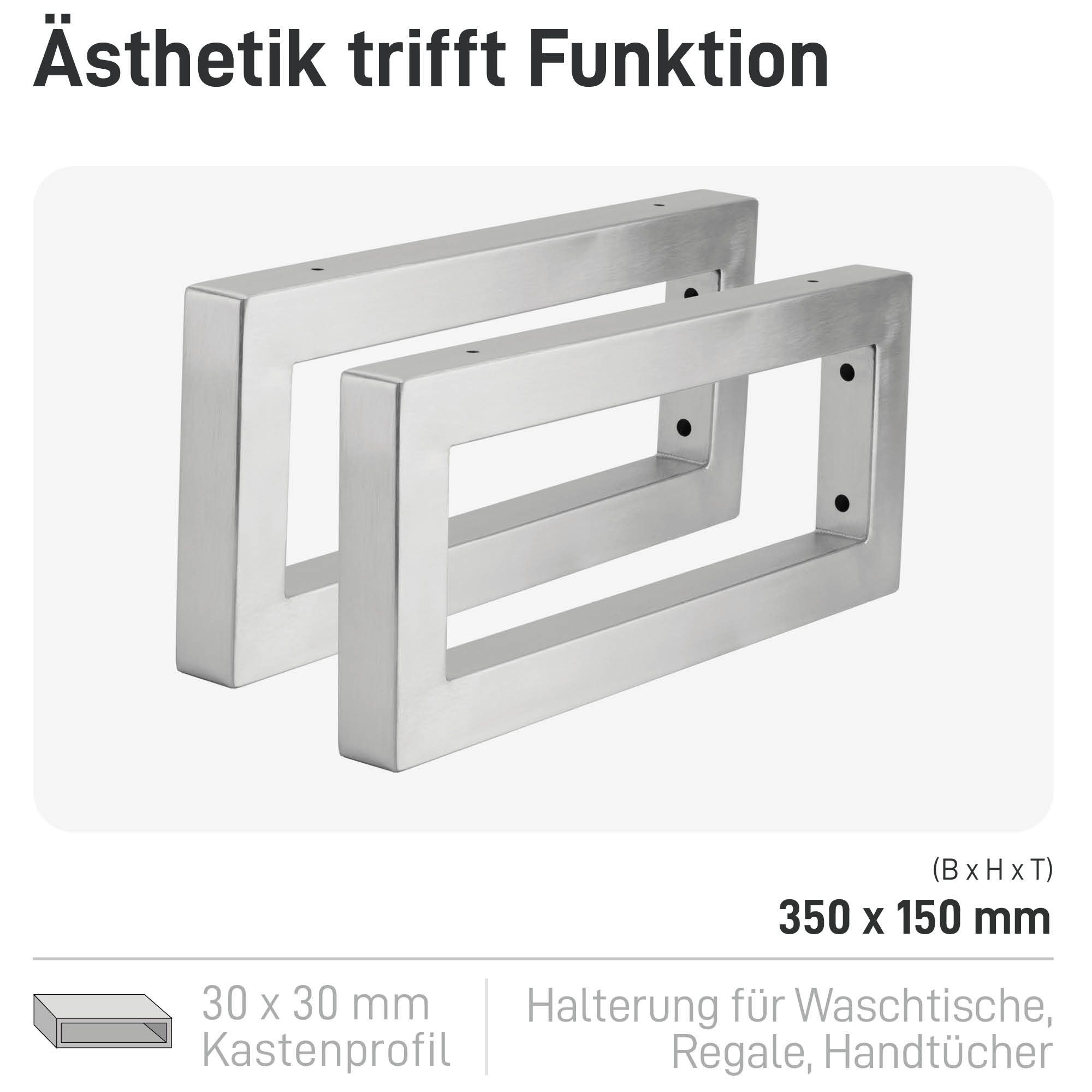 Natural Goods Berlin Wandregalhalter Wandkonsole RECHTECK, günstig online kaufen