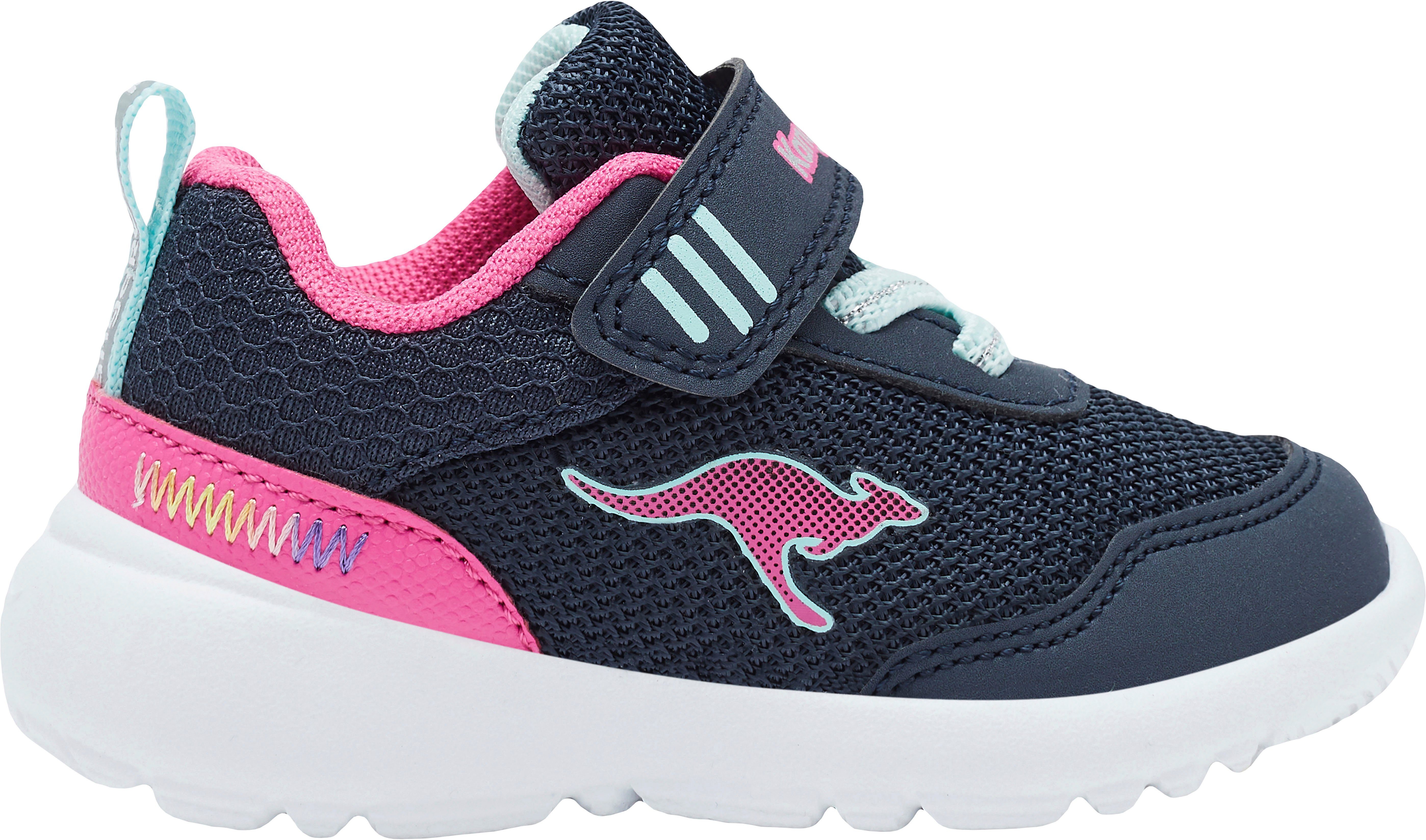 KangaROOS KY-Lilo EV Sneaker Klettverschluss mit navy-pink