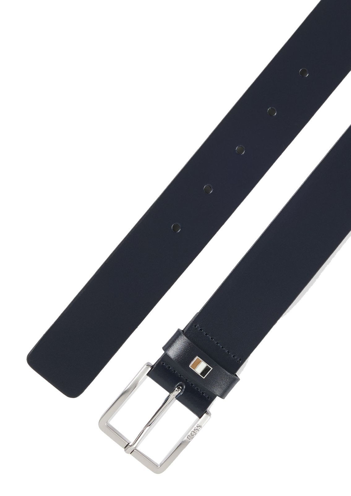 BOSS Ledergürtel Ther-Flag-E Sz35 Leather Belt aus echtem Rindsleder günstig online kaufen