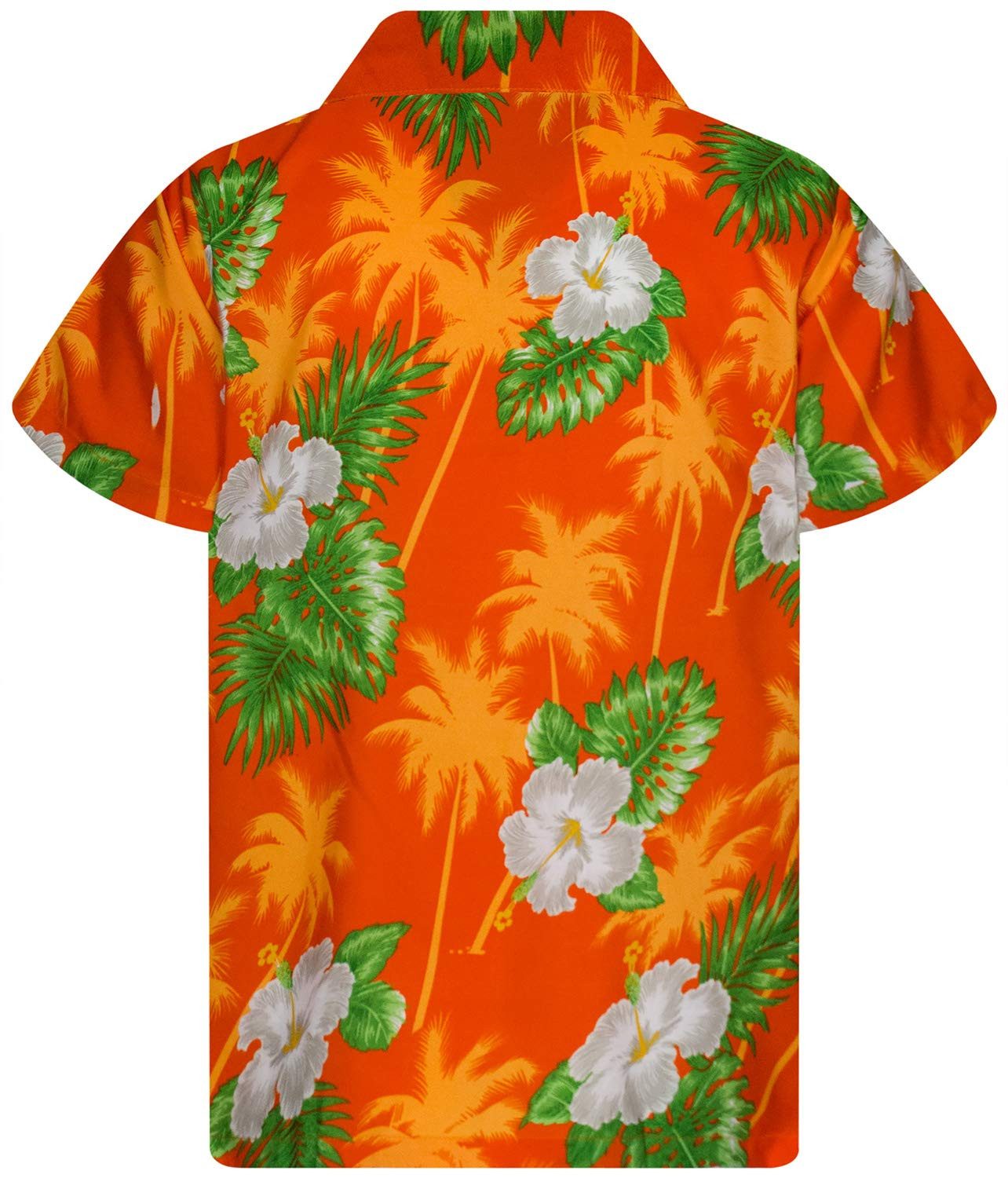 King Kameha Hawaiihemd Small Flower Kids Funky Hawaii-Hemd Kinder Kurzarm Front-Tasche