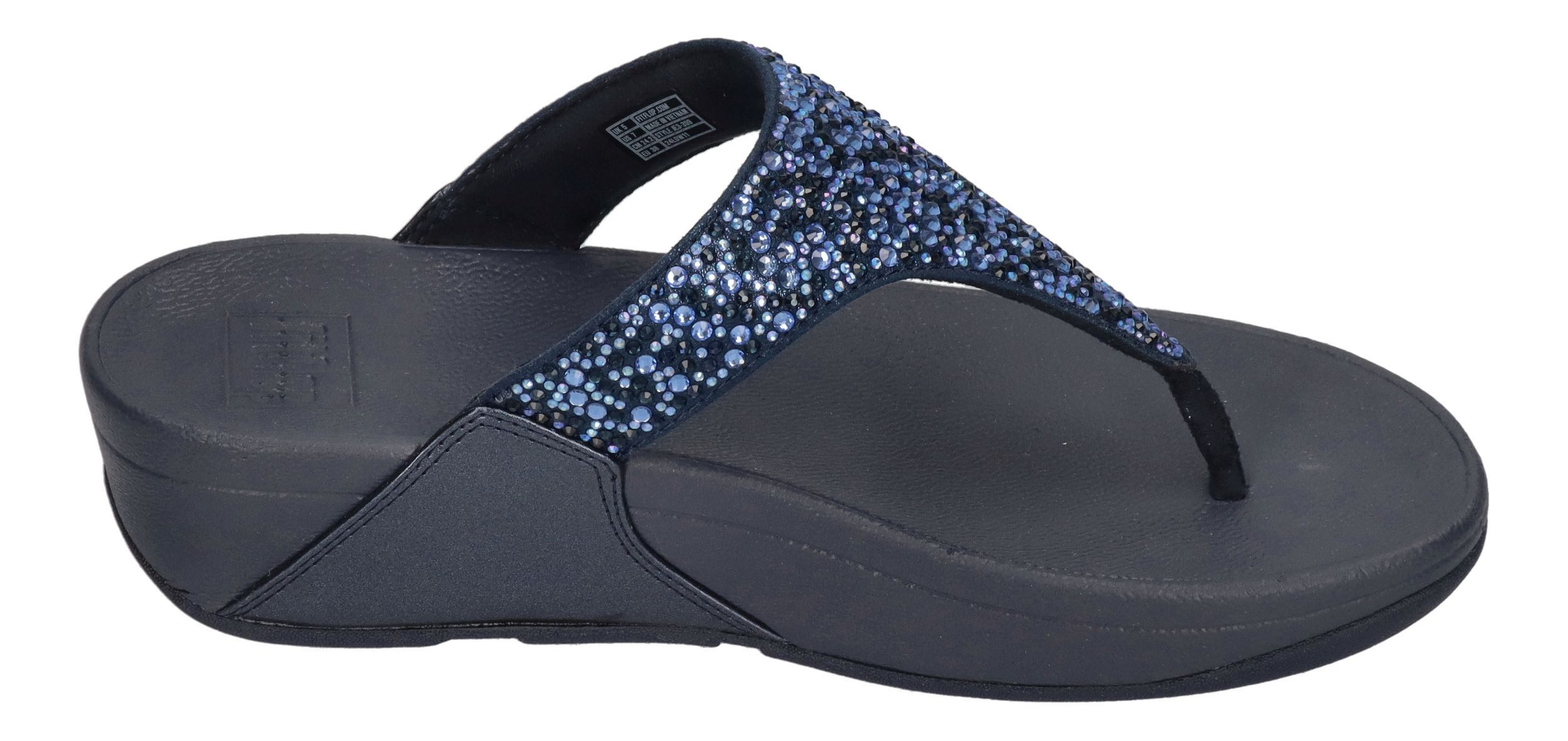 Fitflop LULU CRYSTAL-MIX TOE-POST Zehentrenner Midnight Navy