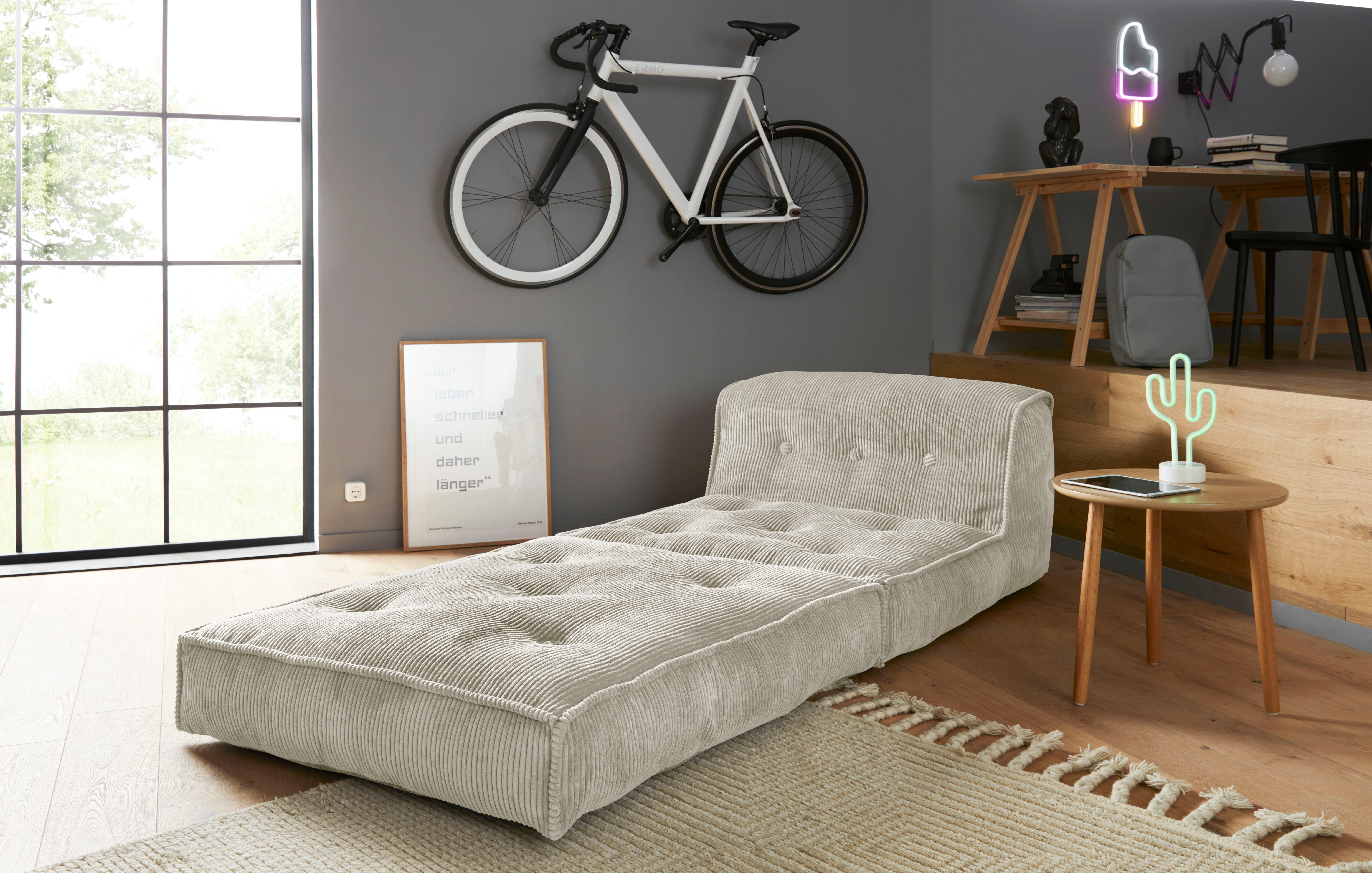 Home affaire Sessel Pia, Loungesessel aus Cord, in 2 Größen, Pouf-Funktion. günstig online kaufen