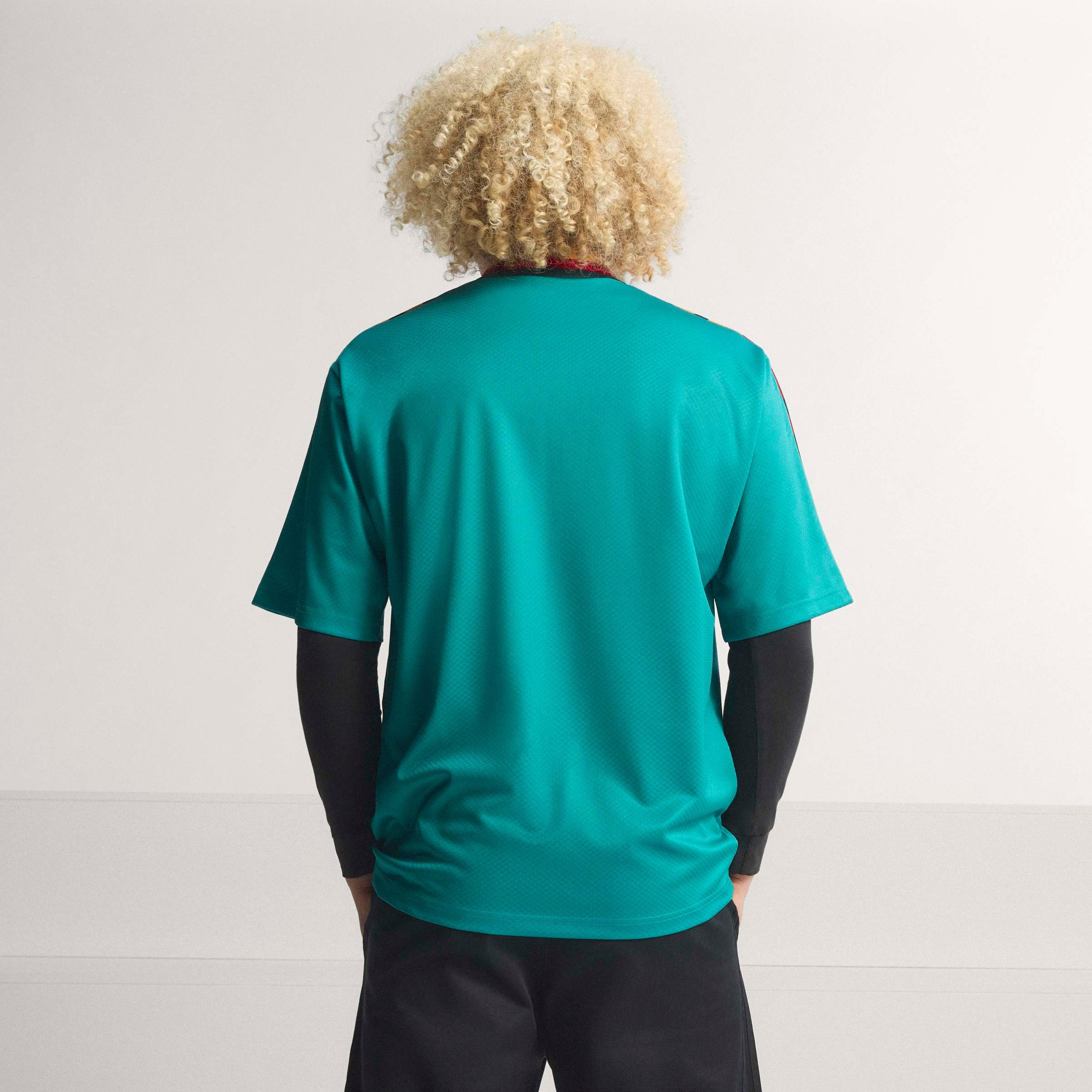 adidas Performance Fußballtrikot DFB A JSY 94 mit V-Ausschnitt, lockerer Schnitt, aus Jacquard-Strickmaterial