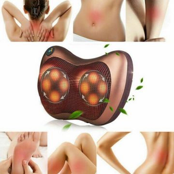 yozhiqu Massagekissen Knetmassage-Kissen, Nacken- und Rückenmassage-Kissen - beheizt, 1-tlg., Lindert Müdigkeit und Verspannungen, Muskelkater und Schmerzen