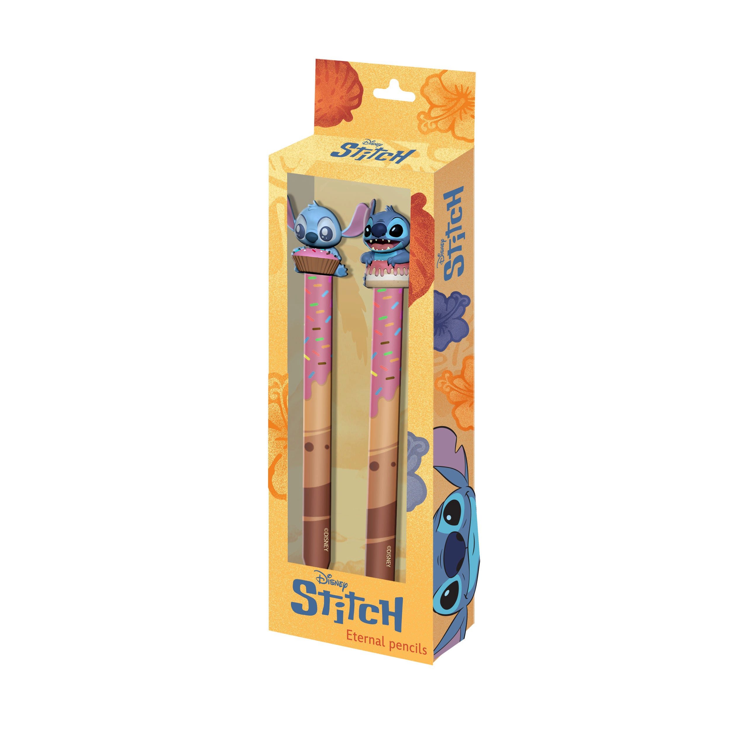 Karactermania Bleistift Disney Lilo und Stitch Schulset mit 2 Ewigen Bleistiften, (2-tlg)