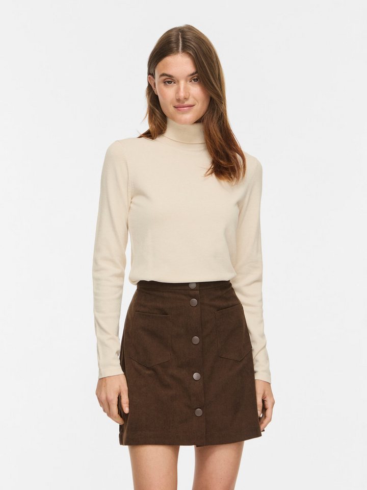 Vila Rollkragenpullover VIMALU ROLLNECK L/S KNIT TOP NOOS Materialmix
