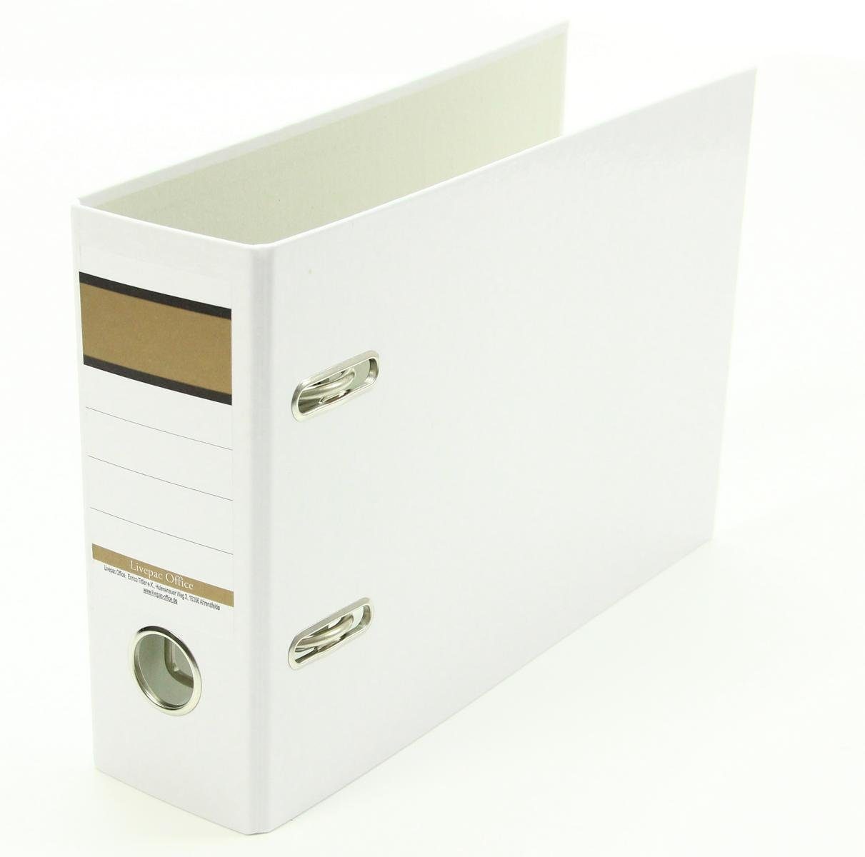 Livepac Office Aktenordner Папки с файлами / A5 quer / 75mm breit / Farbe: weiß