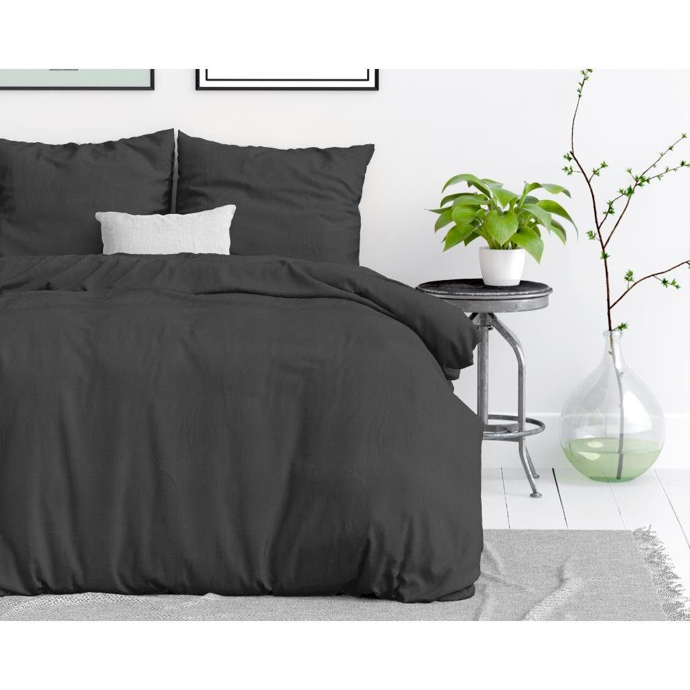 Sitheim-Europe Bettwäsche STONE WASHED Baumwolle Bettbezug günstig online kaufen