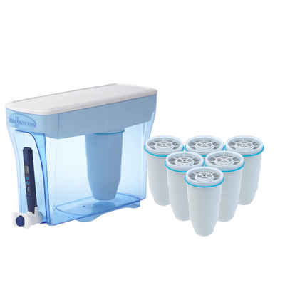 ZEROWATER Wasserfilter ZeroWater Filtersystem-Set mit 7 Filtern 5,4 L