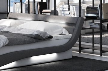 Sofa Dreams Boxspringbett Mövius Kunstleder Komplettbett Modern Hotelbett, inklusive LED Beleuchtung, Matratze und Topper