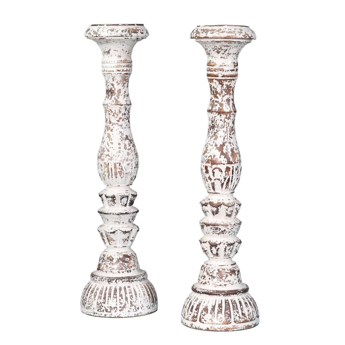 Oriental Galerie Dekofigur 2er Kerzenständer Set aus Indonesien Holz 2x Gro günstig online kaufen