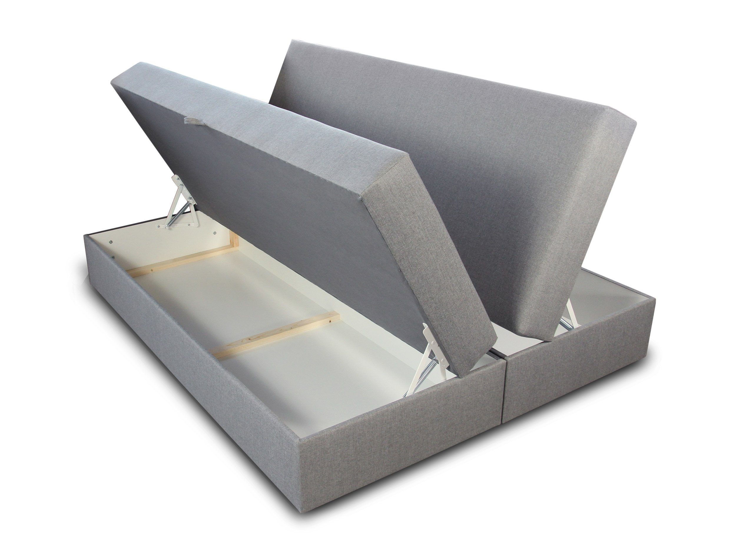 Sofnet Boxbett Base (mit zwei Bettkästen, Bonell-Matratze und Topper), Doppelbett, Polsterbett, Freistehendes Bett, Boxspringbett