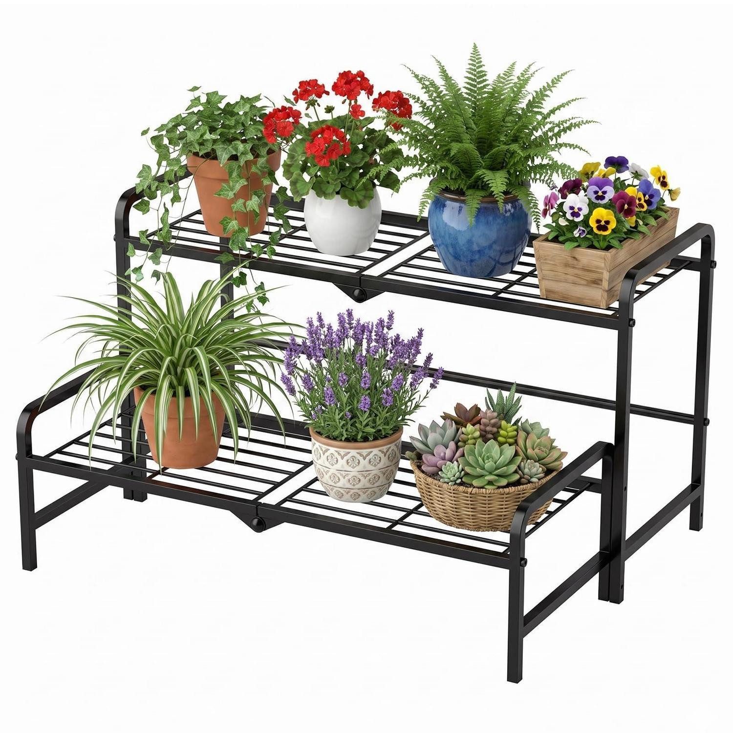 LuxusKollektion Blumenständer Pflanzenständer Metall 2-stufig umwandelbar (1 St)