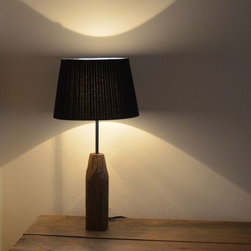 Licht-Trend Tischleuchte Forest Retro Holz-Tischleuchte mit Vintage Look Braun, Schwarz