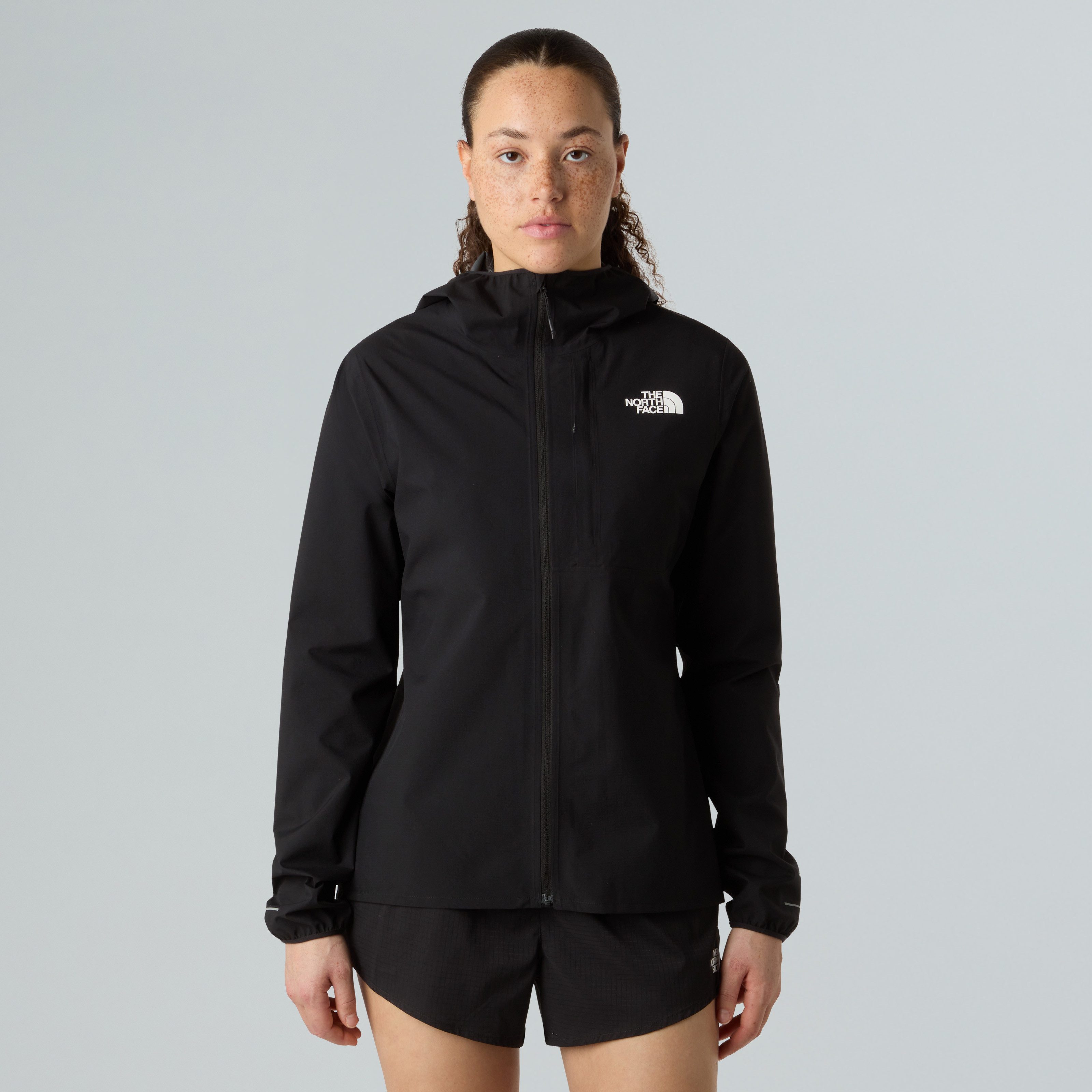 The North Face Funktionsjacke W FONTANALES JACKET mit Kapuze, wasserdicht, atmungsaktiv, winddicht, hüftbedeckende Länge