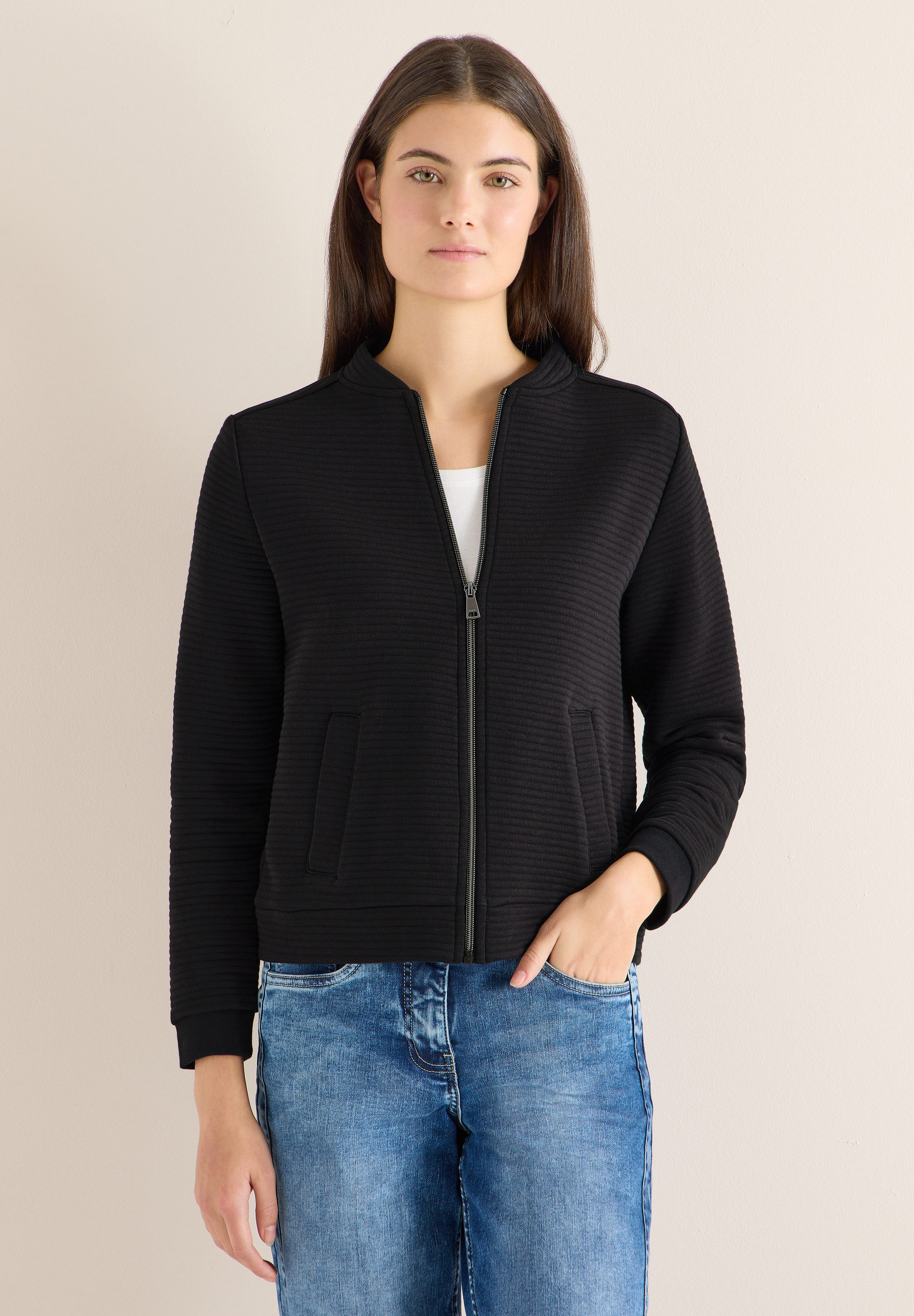 CECIL Sweatjacke Rundhalsausschnitt