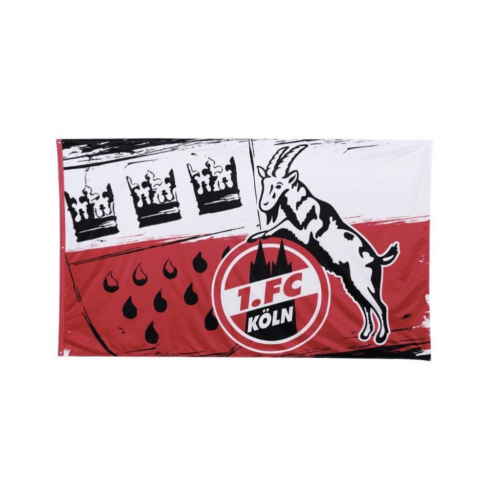 VertriebsArena GmbH Fahne 1. FC Köln Hissfahne "Wappen" 180x120cm (quer)