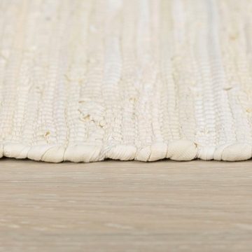 Teppich Wertingen, Home affaire, rechteckig, Höhe: 10 mm, Handweb Teppich, Uni Farben, reine Baumwolle, handgewebt, Wohnzimmer