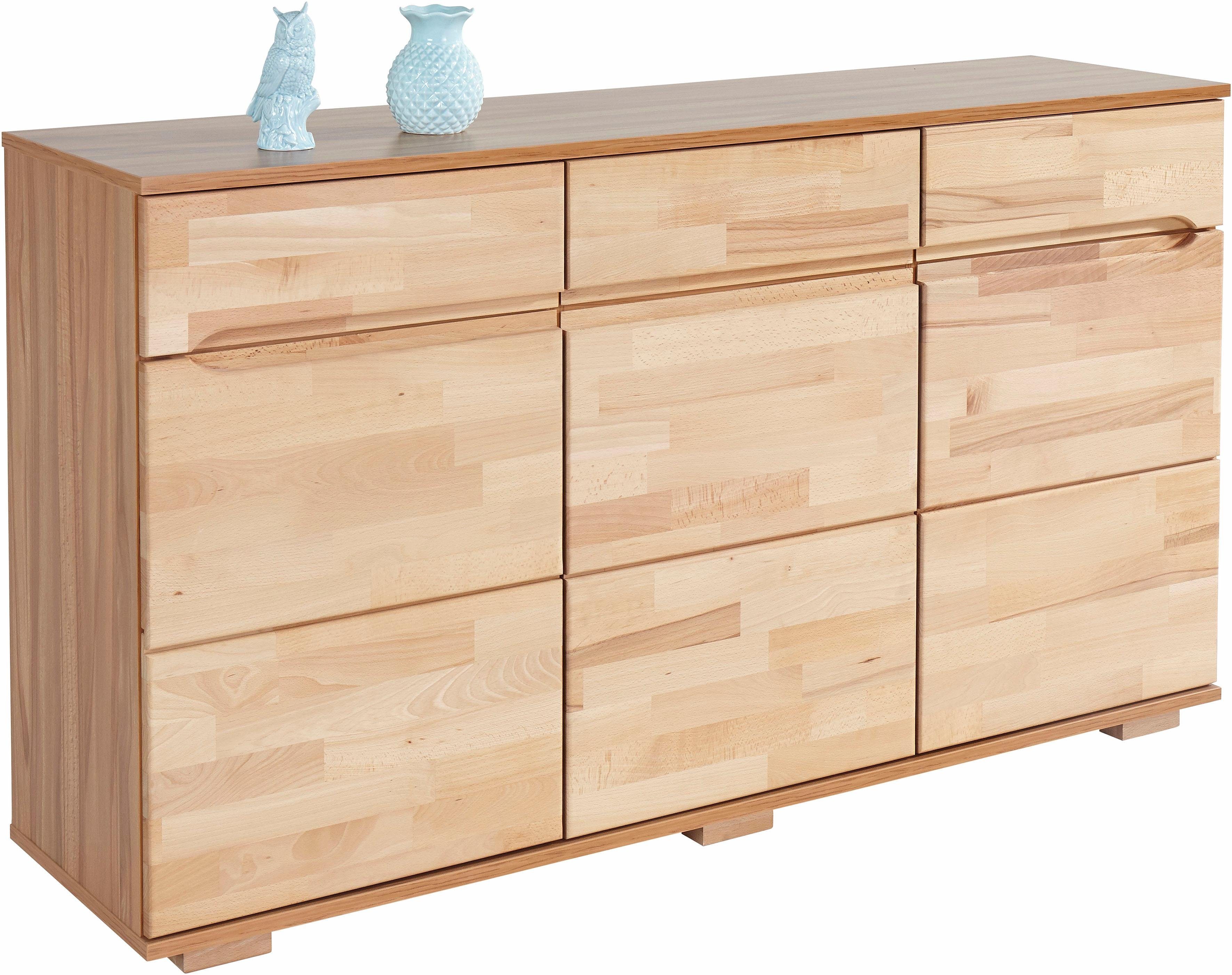 OTTO home Sideboard VKB10: teilmassiv korpus Kernbuche, 6Fächer geschlossen, Stauraum, B/T/H:150/40/85cm, 3verstellbare boden, 3 Schubladen, Fronten massiv – Bild 3 von 5