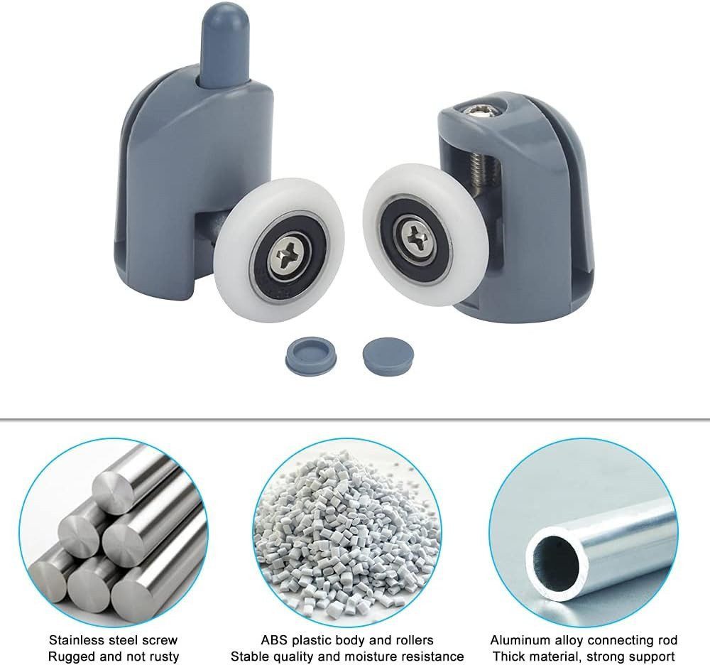 FELIXLEO Möbelrolle 8 Stück Schiebetürrollen aus Edelstahl + ABS, 23 mm Dus günstig online kaufen