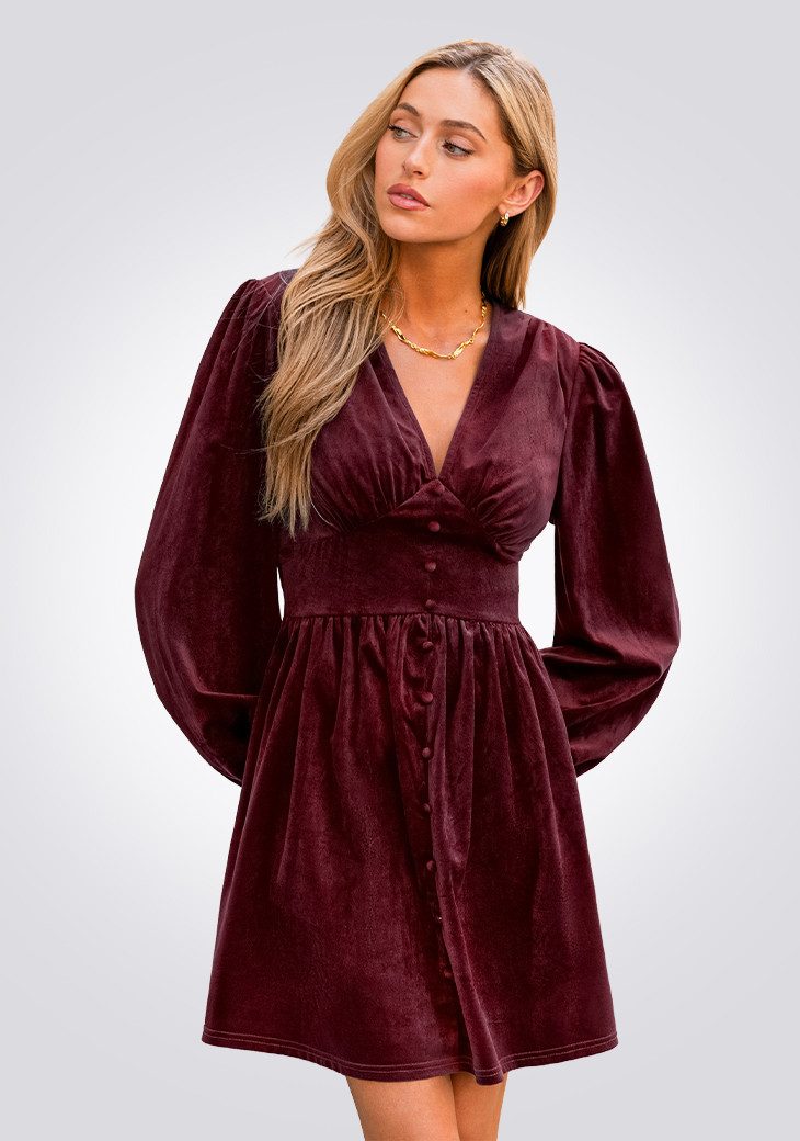 Cupshe A-Linien-Kleid Zweites Date Rotes Minikleid