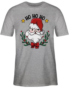 Shirtracer T-Shirt Ho Ho Ho mit Weihnachtsmann und Weihnachtsschmuck Weihachten Kleidung