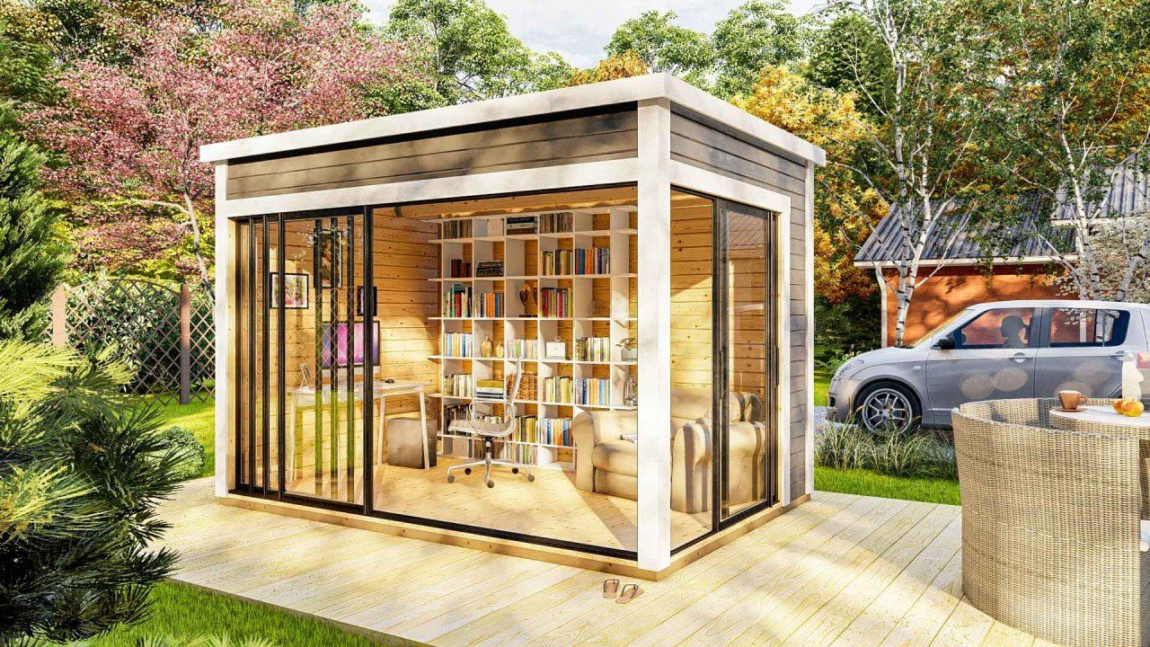 Finn Art Blockhaus Gartenhaus Sydney 31 Holzhaus, BxT: 360x250 cm