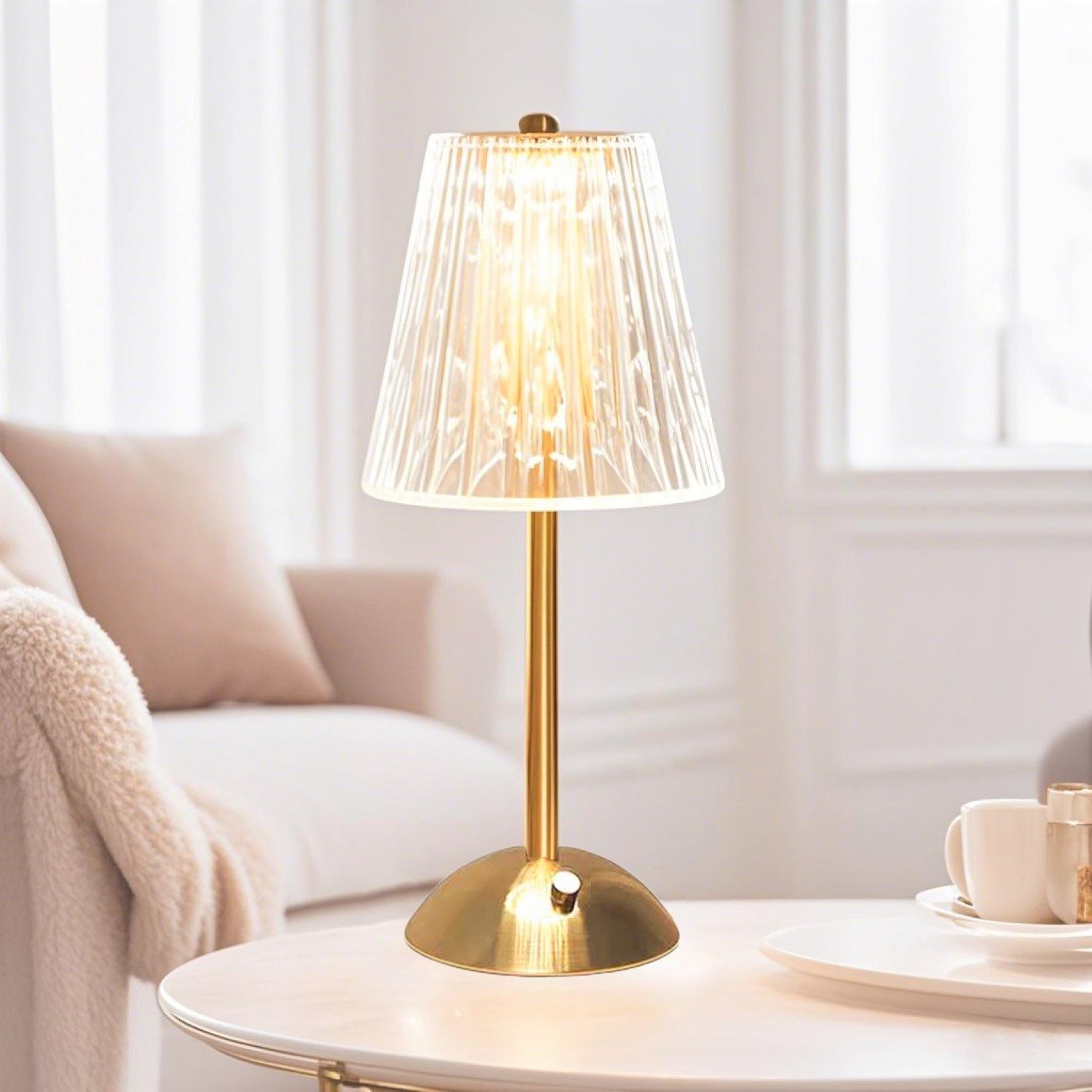 Masbekte LED Tischleuchte Tischlampe, Stufenlos Dimmbar, günstig online kaufen