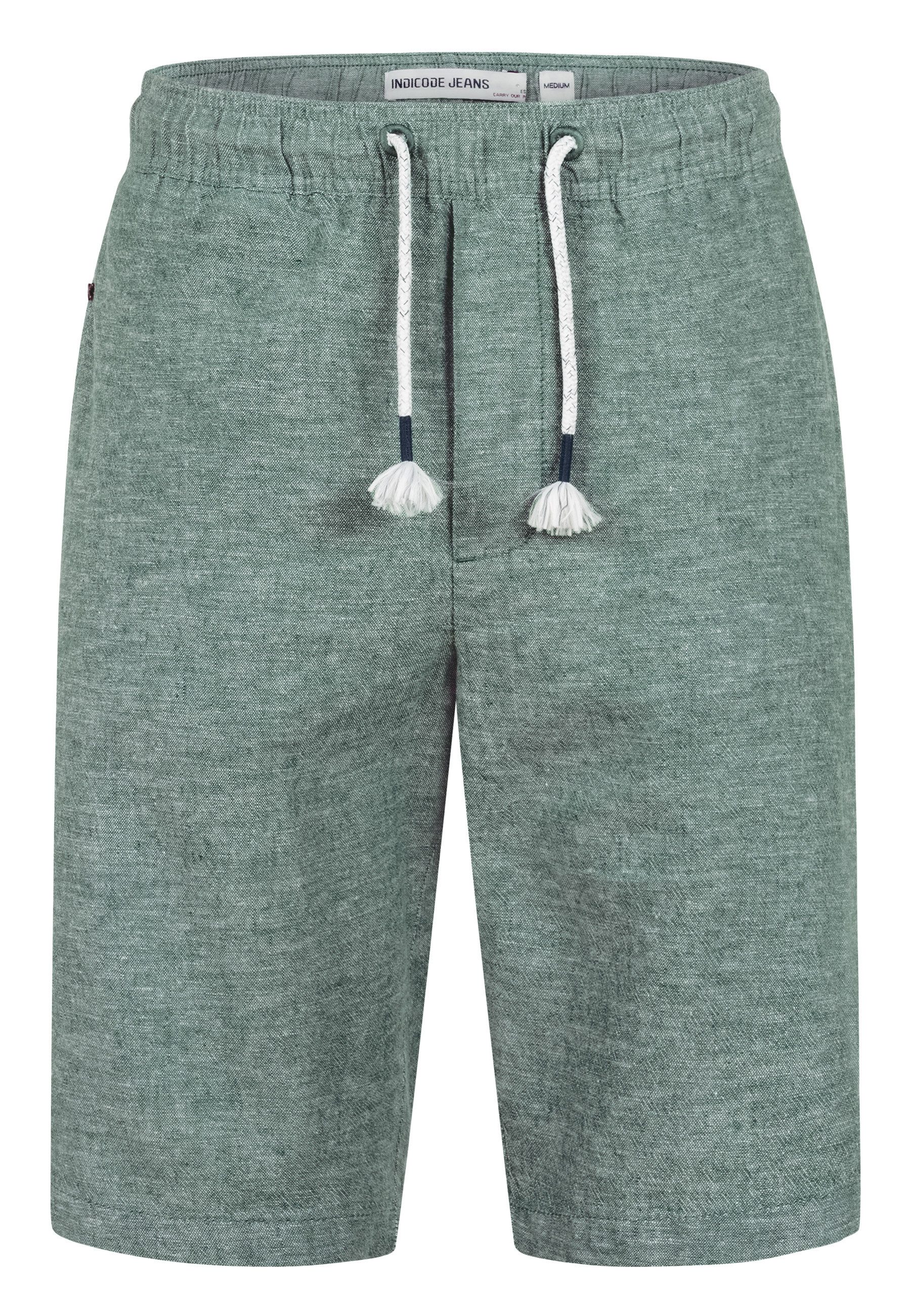 Leinenhose Herren INLino Leinen Shorts mit Kordelzugbund