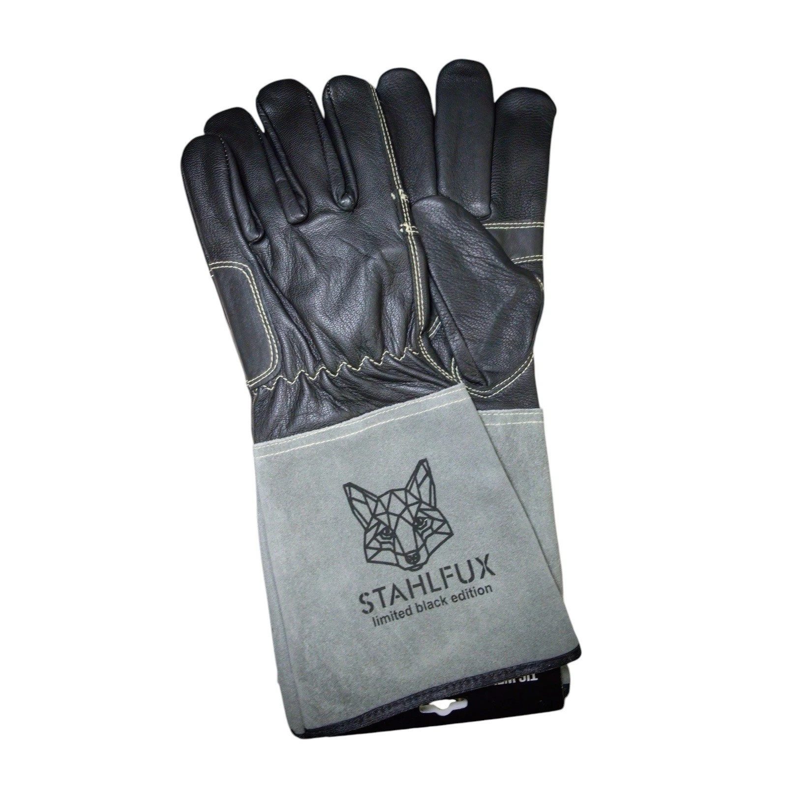 StahlFux Schweißerhandschuhe Arbeitshandschuhe hitzebeständige Handschuhe (Spar-Set, 1-St., schweißen) schützt zuverlässig vor Hitze und mechanischen Einflüssen