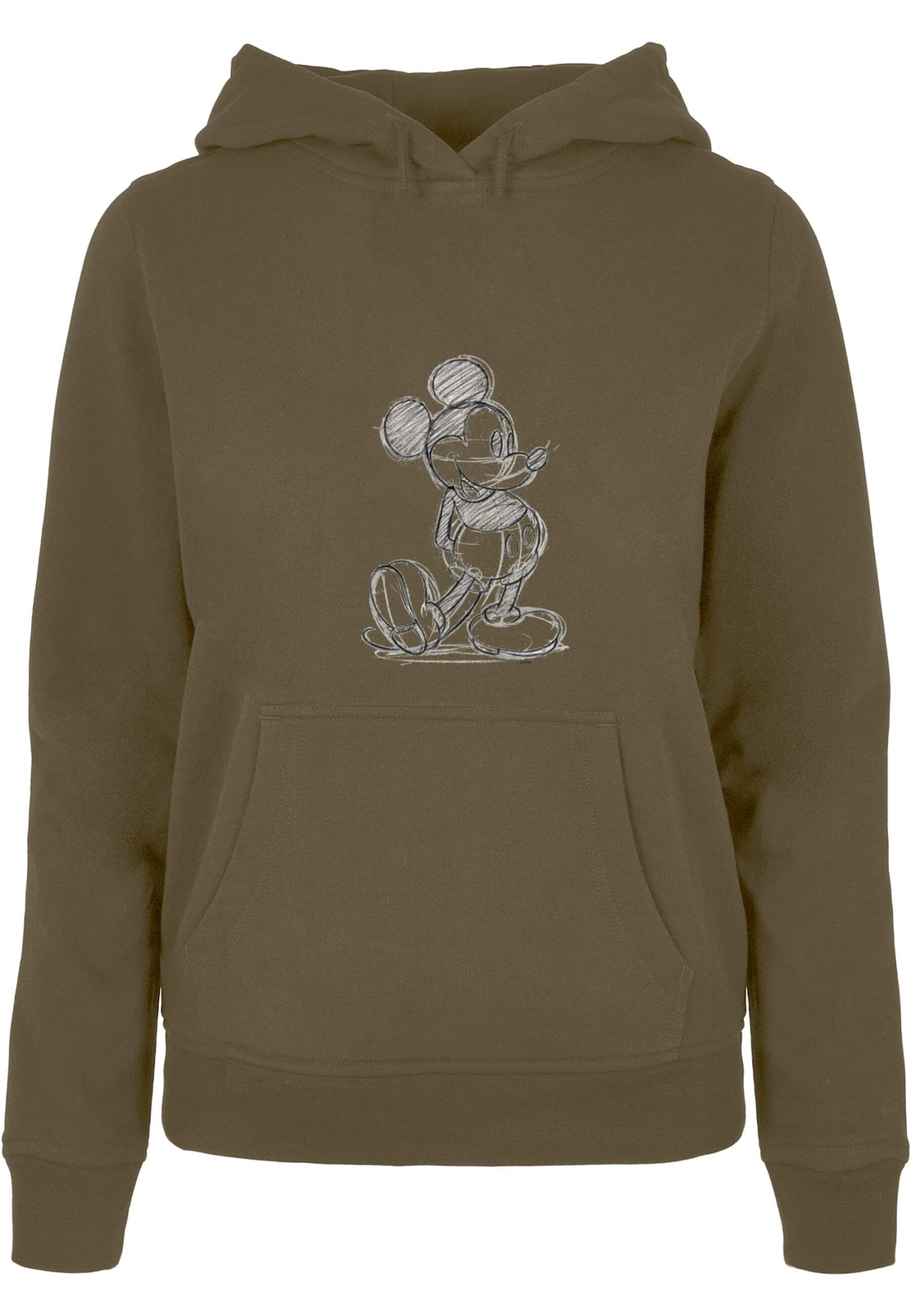 ABSOLUTE CULT Kapuzenpullover ABSOLUTE CULT Damen Ladies Mickey Mouse - Sketch Kick Hoody (1-tlg)