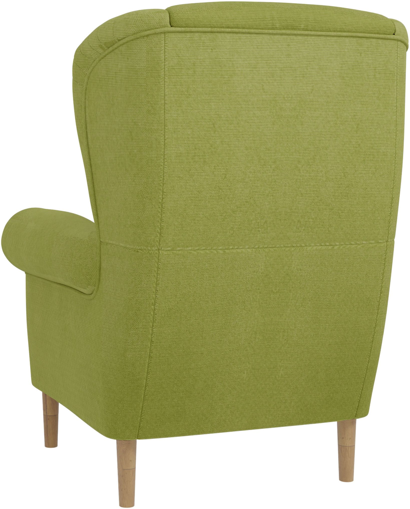Home affaire Ohrensessel OSTIANO B/T/H: 80/82/98 cm, Sessel, Einzelstück, dicke geschwungene Armlehnen, uni und kariert