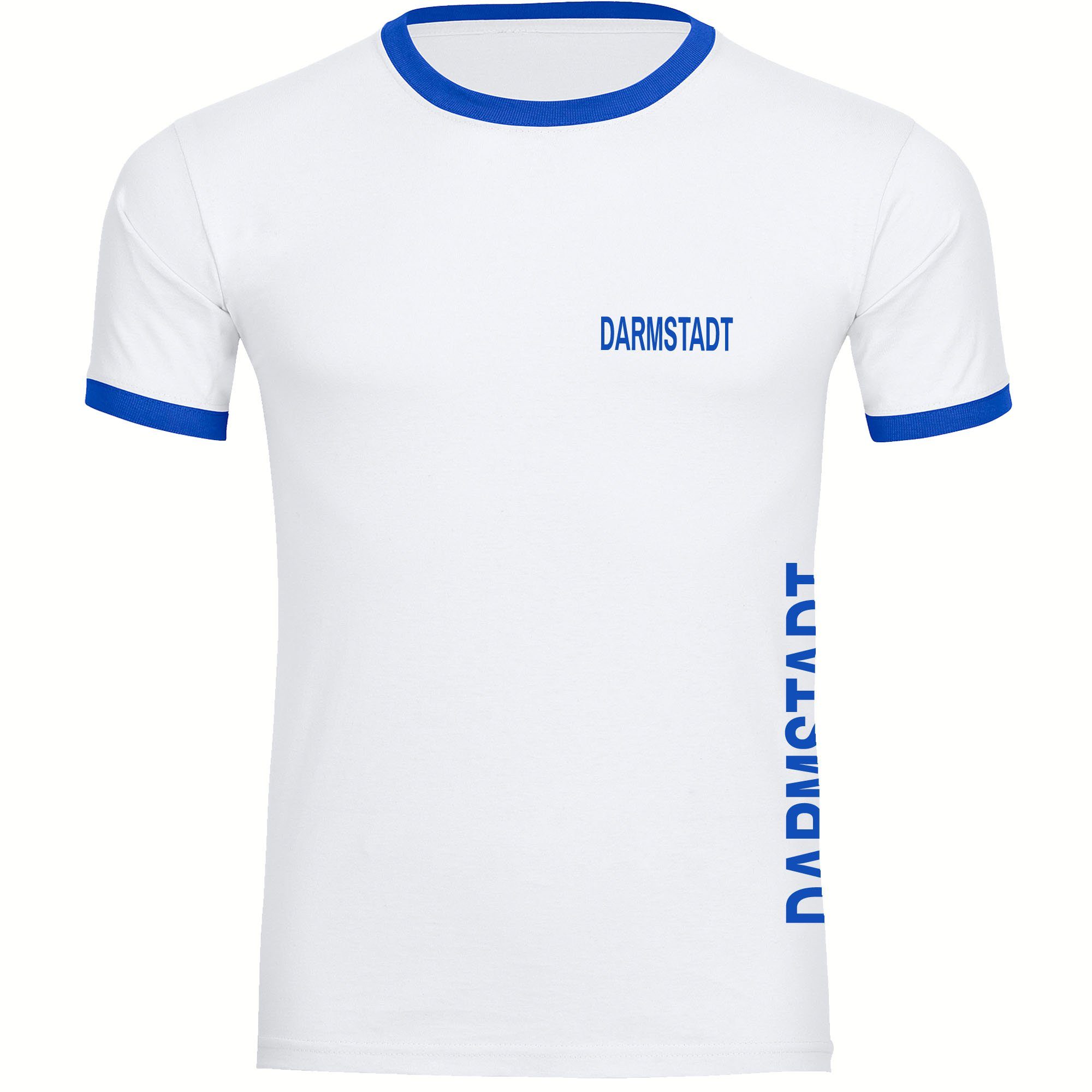 multifanshop T-Shirt Kontrast Darmstadt - Brust & Seite - Männer