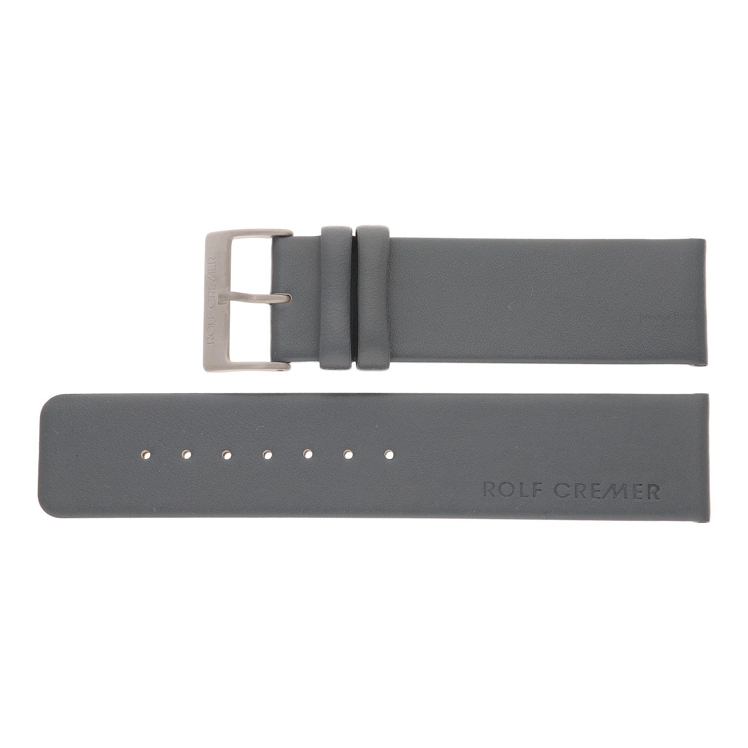 Rolf Cremer Armband Rolf Cremer Uhrenband LB010 Grau, Leder, Titan, 22 mm (kein Set, 1-tlg., kein Set)