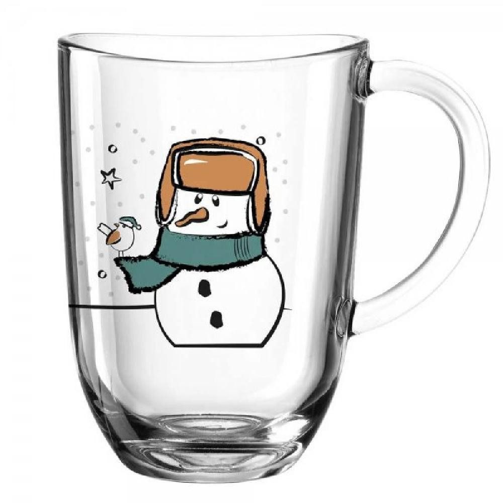 LEONARDO Geschirr Leonardo Tasse hitzebeständiges Glas Schneemann (380ml) günstig online kaufen