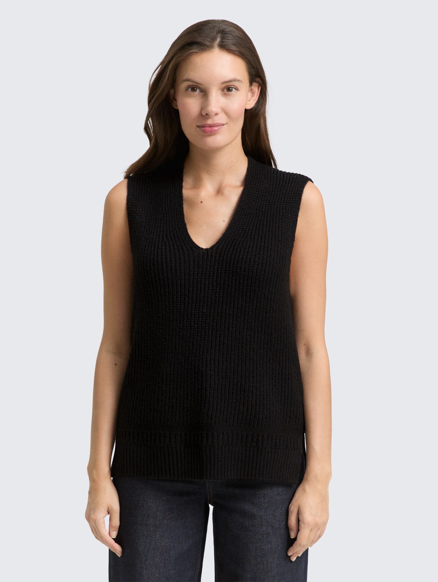 TOM TAILOR Strickpullover Pullover & Strickjacken Pullunder mit V-Ausschnitt