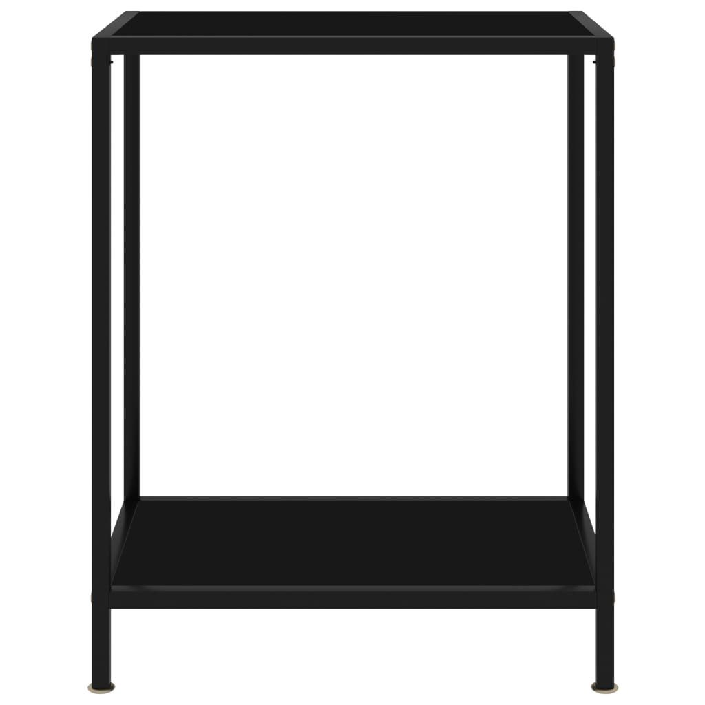 furnicato Beistelltisch 60x35x75 cm Konsolentisch (1-St) Hartglas Schwarz