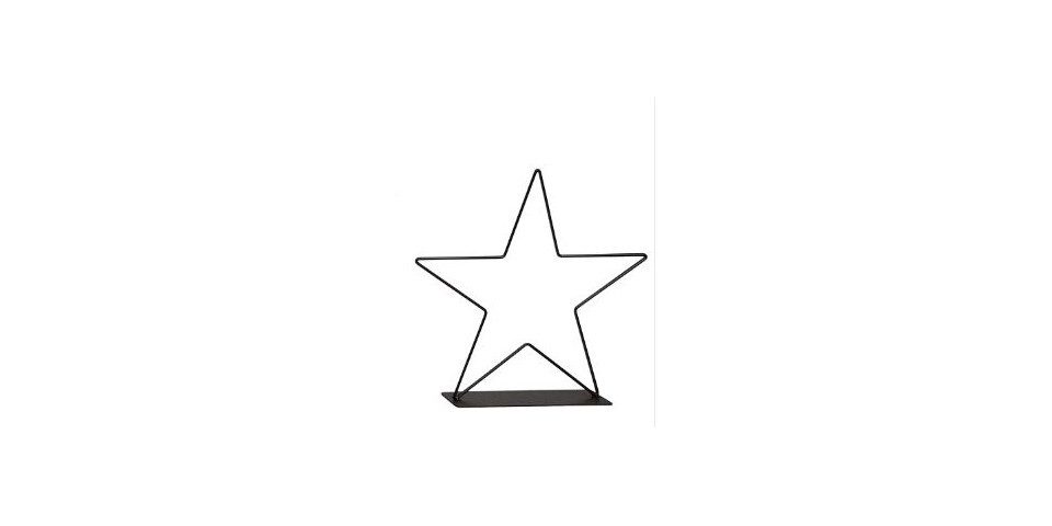 Trend Line Weihnachtsfigur TrendLine Dekofigur Metallstern 40 x 5 cm schwarz