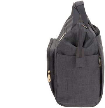 LÄSSIG Wickeltasche Glam, Goldie Twin, Backpack Anthracite, PETA-approved vegan