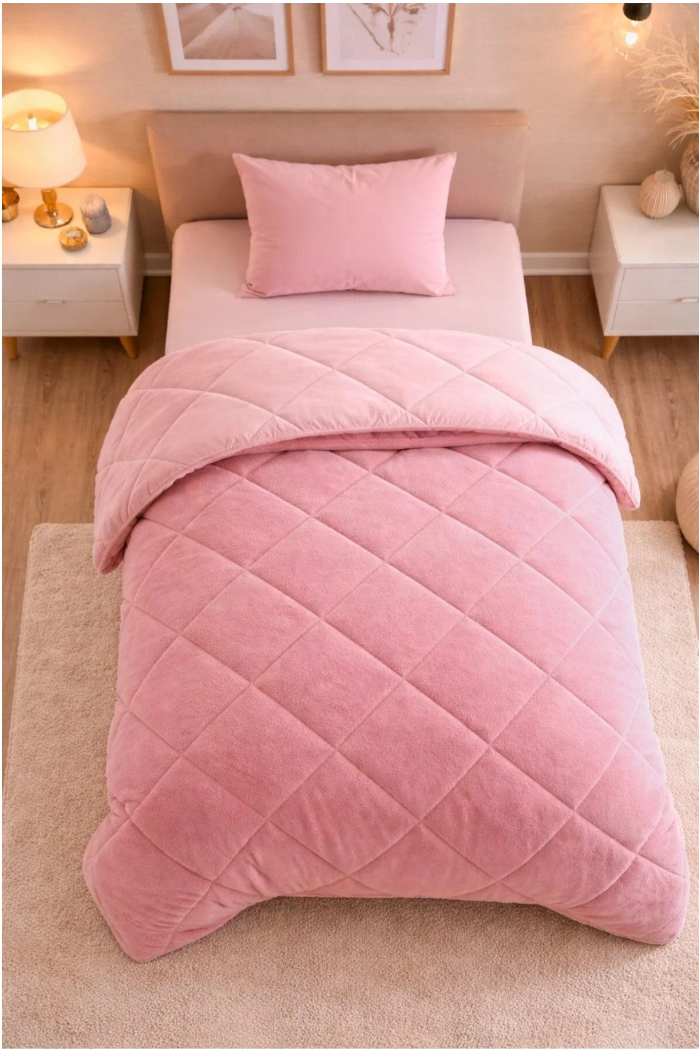 Formeya Baumwollbettdecke Wellsoft Wendesteppdecke 155x220 cm Ganzjahres