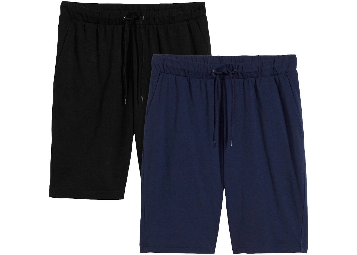 bonprix Shorts (Packung, 2-tlg., 2er) aus Baumwolle und Polyester, Regular Fit, leichte Qualität