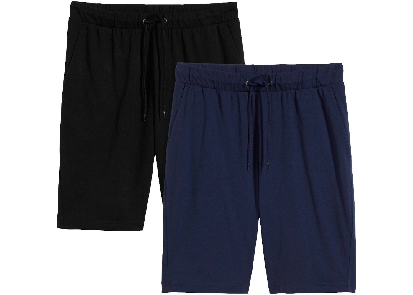 bonprix Shorts (Packung, 2-tlg., 2er) aus Baumwolle und Polyester, Regular Fit, leichte Qualität