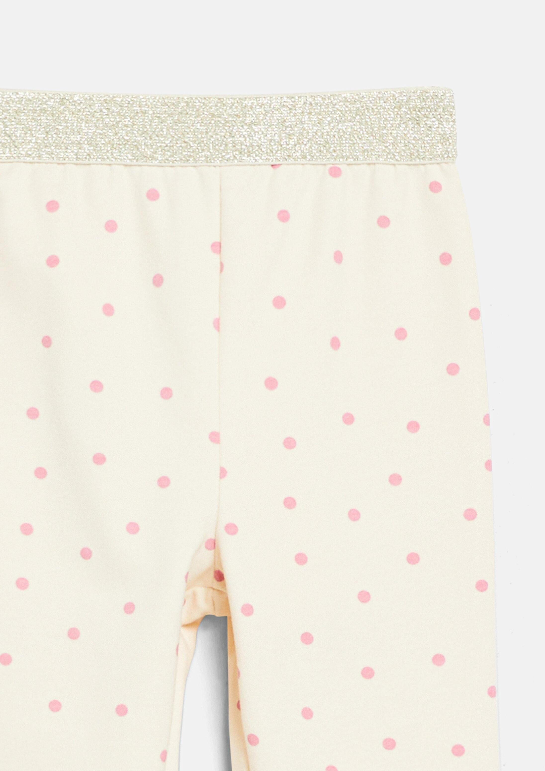 s.Oliver Leggings Leggings Flared-Leg-Leggings mit Glitzerbund und All-over-Print – Bild 4 von 4