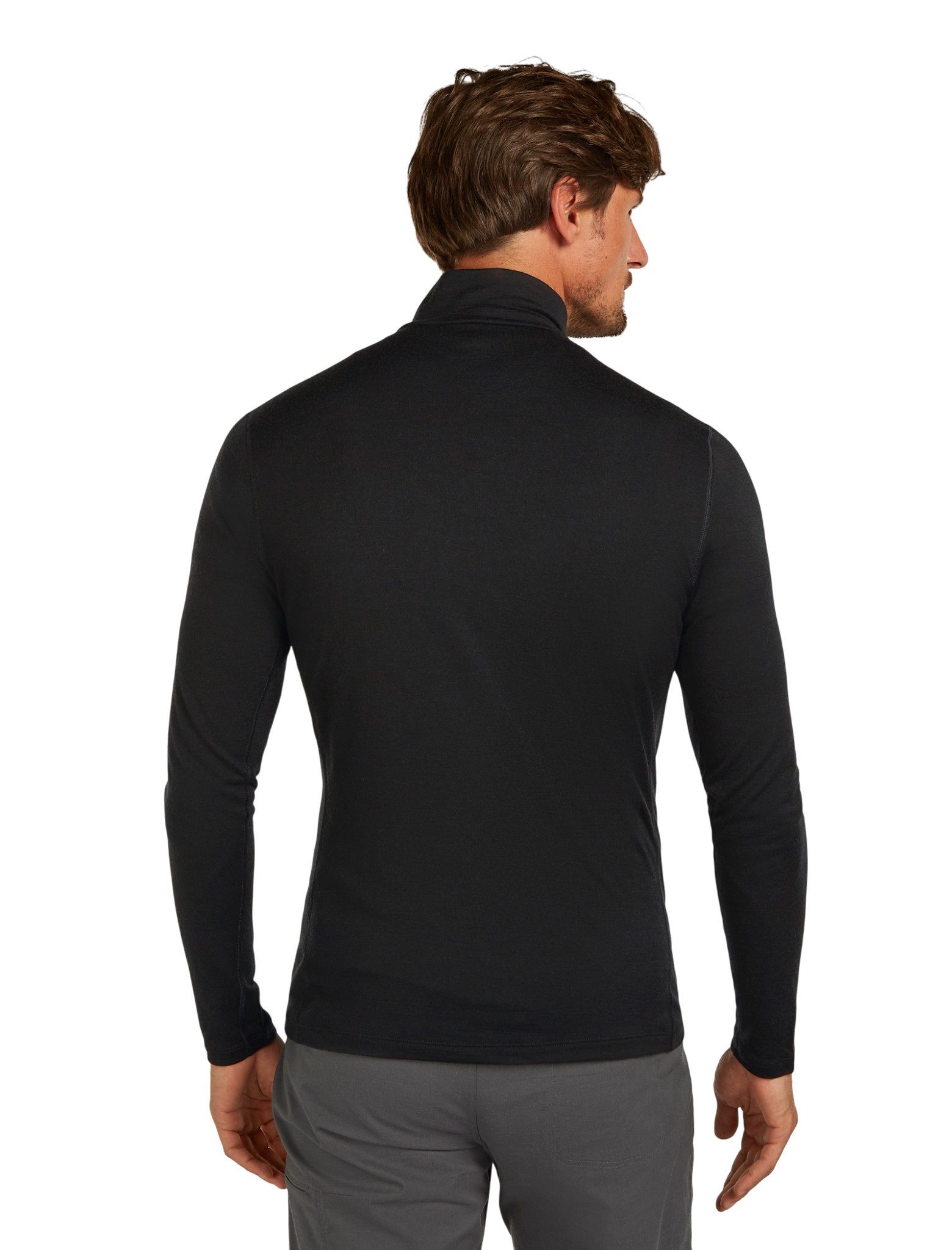Icebreaker Langarmshirt Unterwäsche Half-Zip 200 Oasis LS - Merinowolle, enganliegend