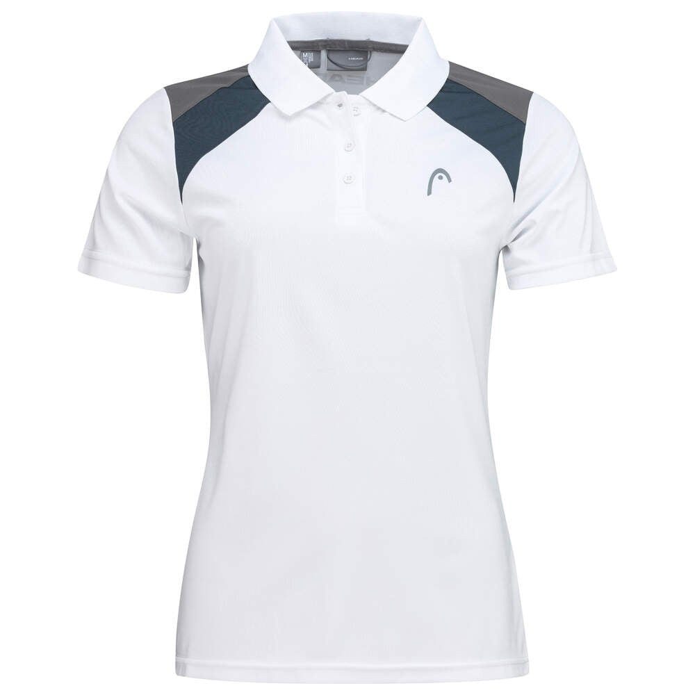 Head Poloshirt Club 22 Tech (Moisture Transfer Microfiber Technologie) weiss/navyblau