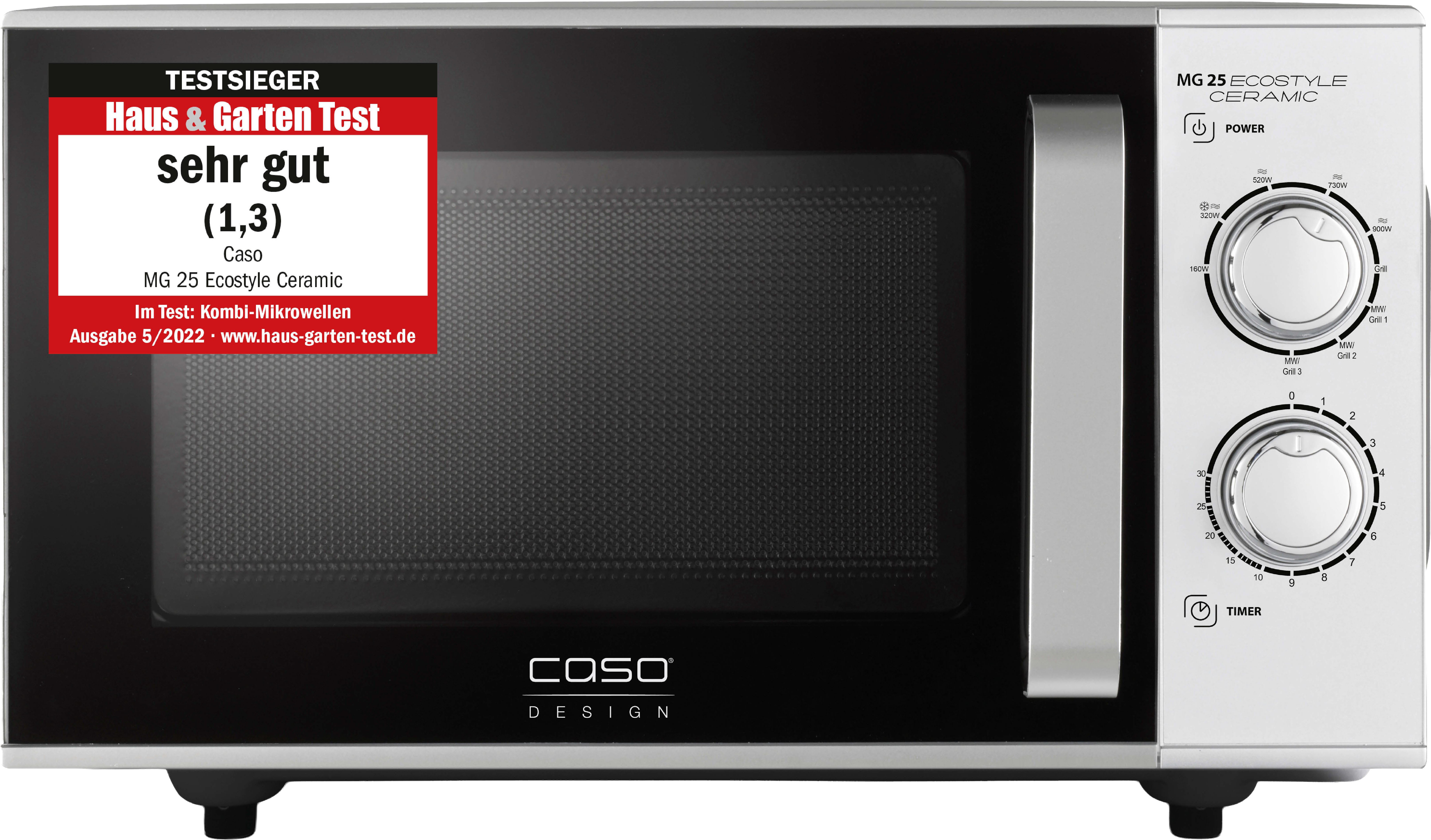 Caso Mikrowelle 3329 MG 25 Ecostyle Ceramic, Grill, Mikrowelle, 25 l, Mikrowelle und Grill