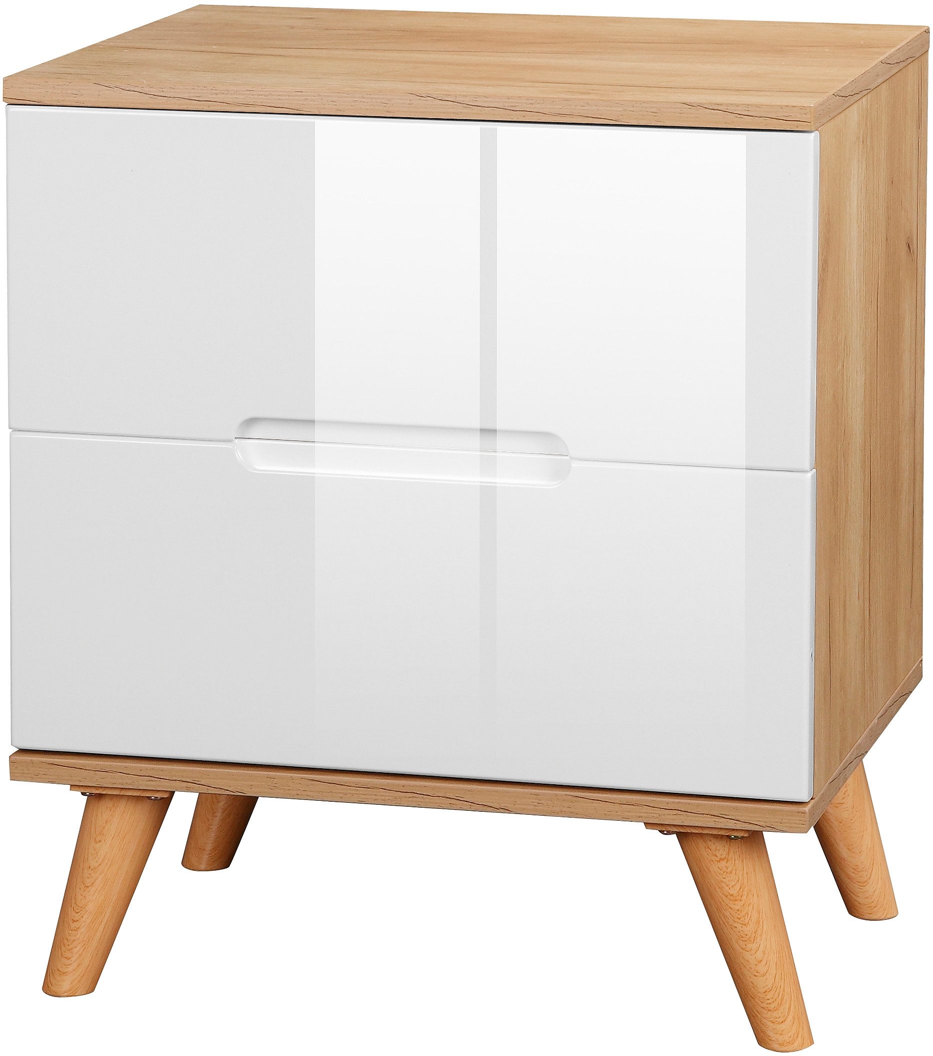 OTTO home Nachtschrank Lund Nachttisch Beistellschrank Kommode mit Hochglan günstig online kaufen